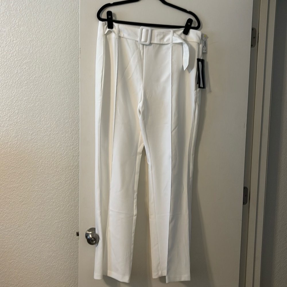 NWT New York Clothing Company White Boot Cut Trousers